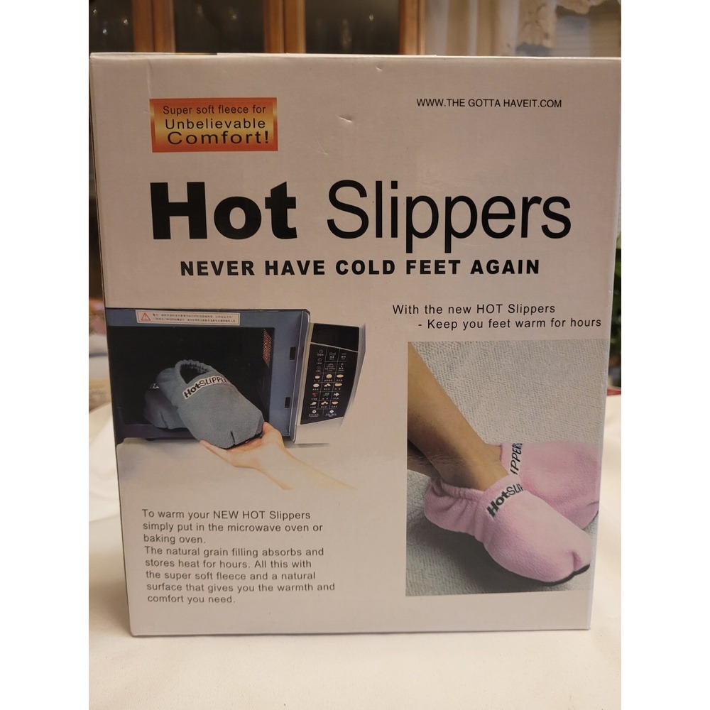 Hot Slippers, Blue, Size Medium, 800W